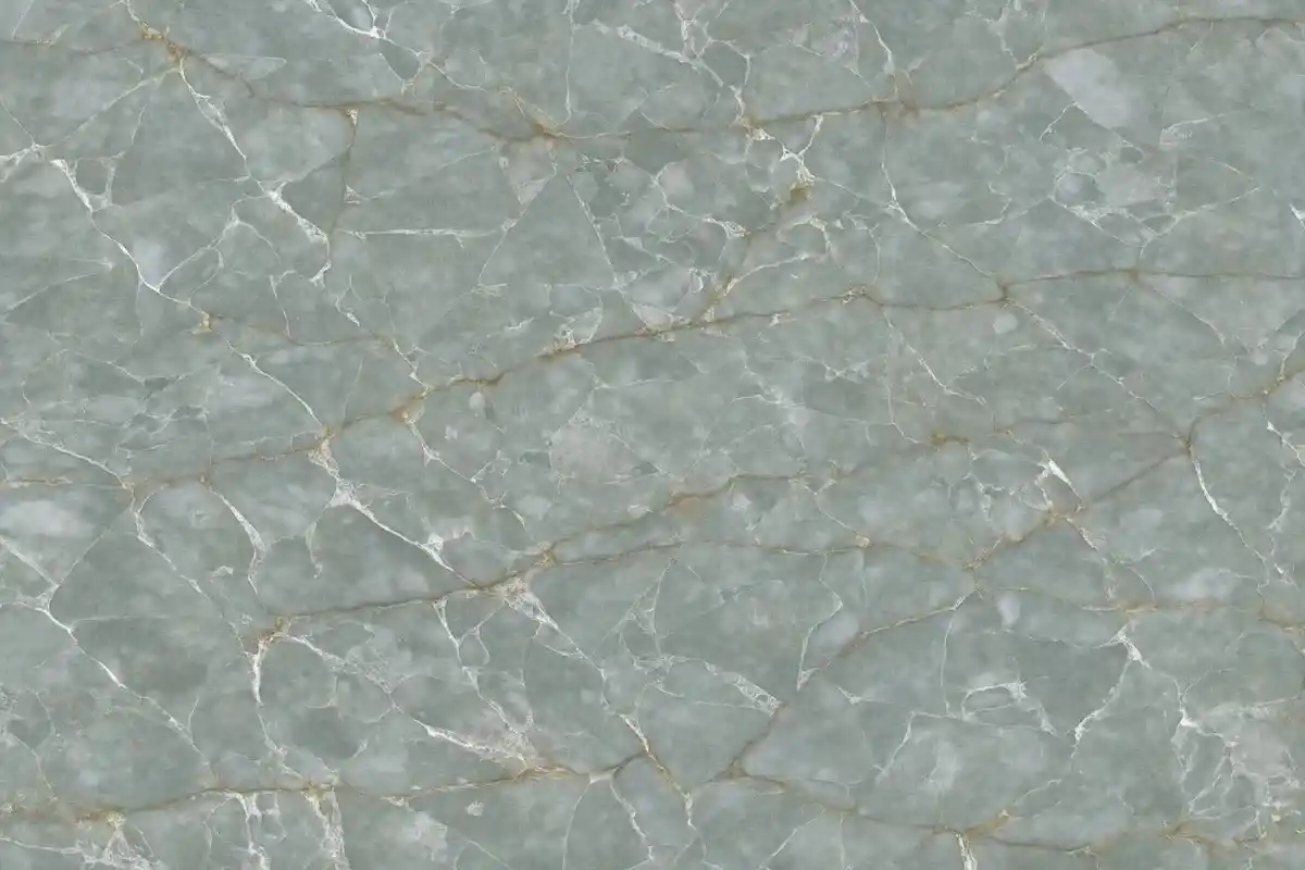 Кварцевый агломерат Aquamarine EQMO 079, зеленый оттенок