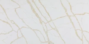 Кварцевый агломерат Calacatta Gold 3213, белый оттенок