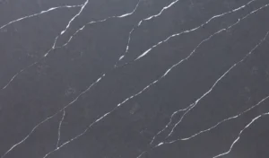 Кварцевый агломерат Grey Marquina EQHM 007, графитовый оттенок