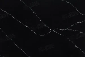 Кварцевый агломерат Negro Marquina EQHM 006, черный оттенок